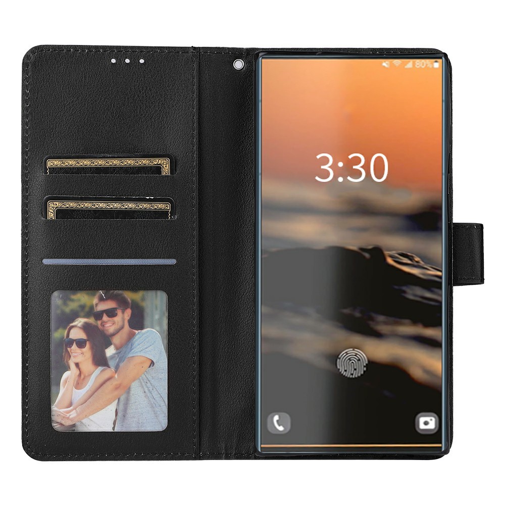  Samsung Galaxy S26 Ultra Fodral Läder Svart - Teknikhallen.se