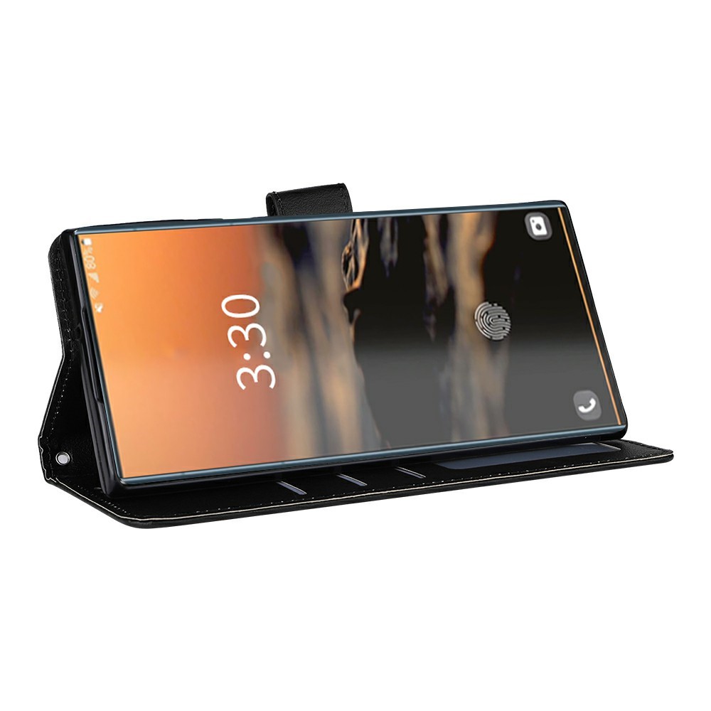  Samsung Galaxy S26 Ultra Fodral Läder Svart - Teknikhallen.se