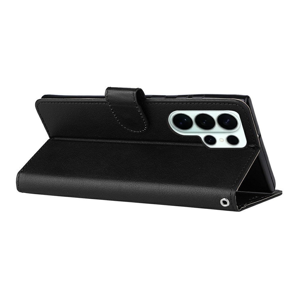  Samsung Galaxy S26 Ultra Fodral Läder Svart - Teknikhallen.se