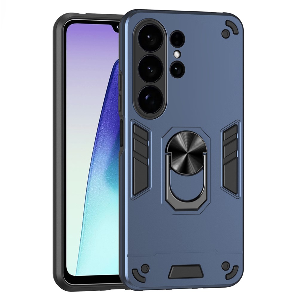  Samsung Galaxy S26 Ultra Skal Ring Hybrid Armor Blå - Teknikhallen.se