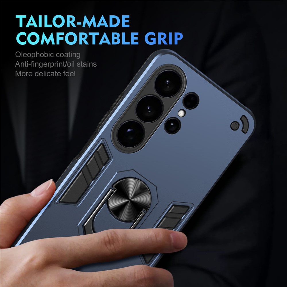  Samsung Galaxy S26 Ultra Skal Ring Hybrid Armor Blå - Teknikhallen.se