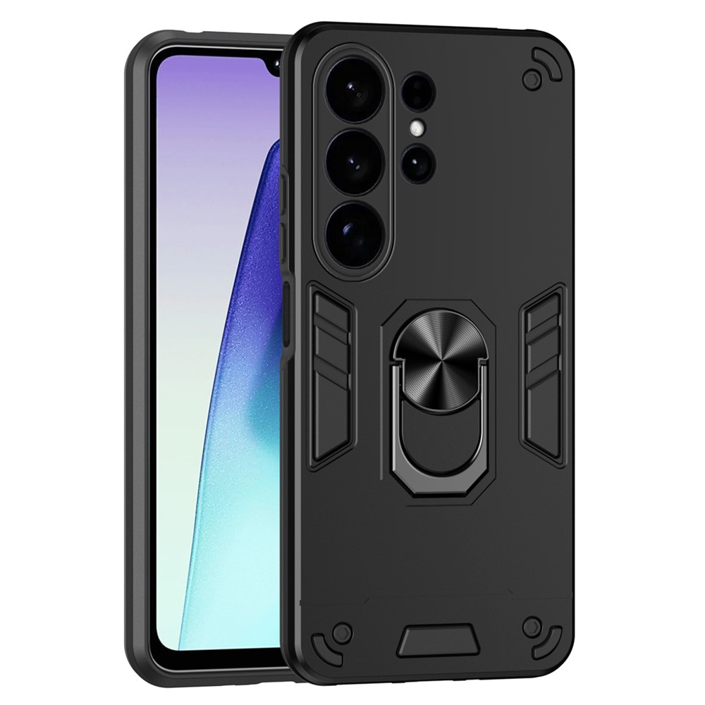  Samsung Galaxy S26 Ultra Skal Ring Hybrid Armor Svart - Teknikhallen.se