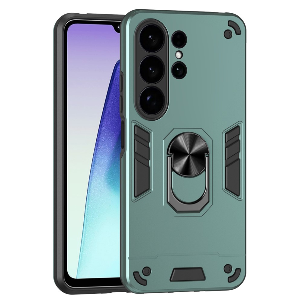  Samsung Galaxy S26 Ultra Skal Ring Hybrid Armor Grön - Teknikhallen.se