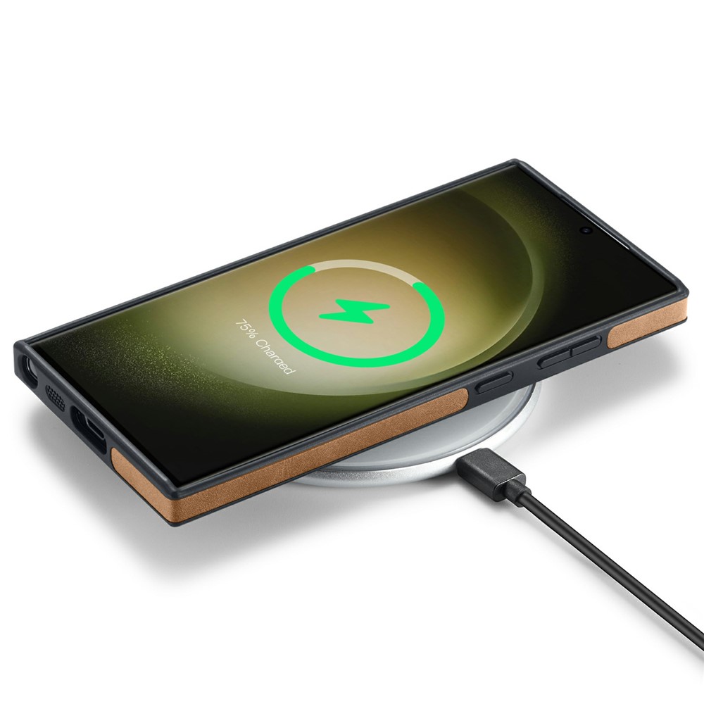 DG.MING DG.MING Samsung Galaxy S26 Ultra Skal Läderbelagt Brun - Teknikhallen.se