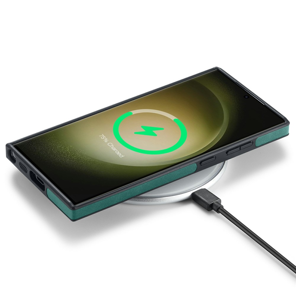 DG.MING DG.MING Samsung Galaxy S26 Ultra Skal Läderbelagt Grön - Teknikhallen.se