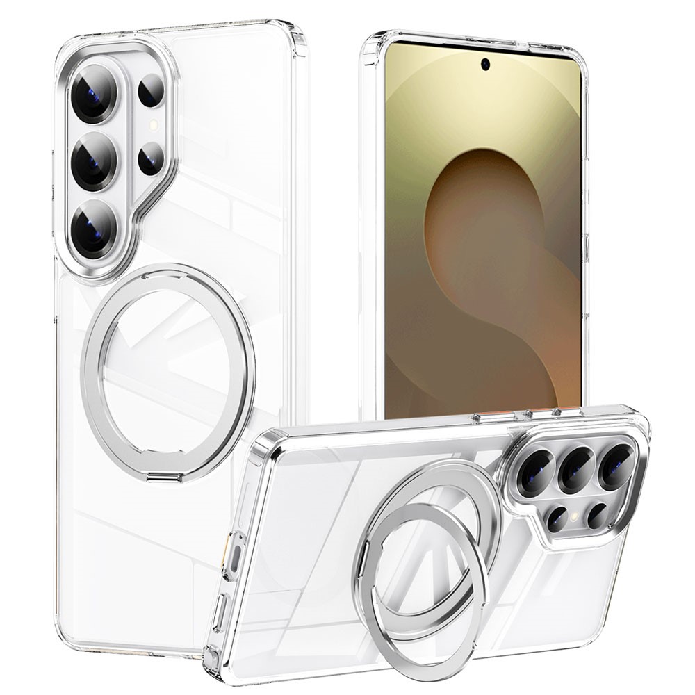  Samsung Galaxy S26 Ultra Skal MagSafe Kickstand Silver - Teknikhallen.se