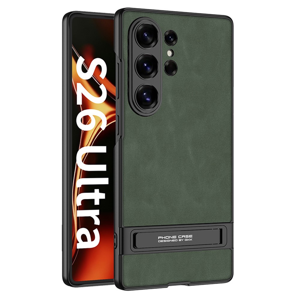 GKK GKK Samsung Galaxy S26 Ultra Skal Kickstand Läder Grön - Teknikhallen.se