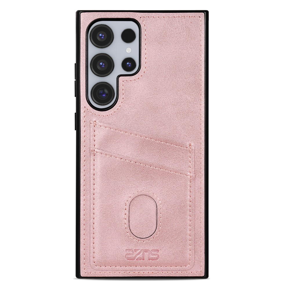 AZNS AZNS Samsung Galaxy S26 Ultra Skal Med Kortfack Läder Roséguld - Teknikhallen.se