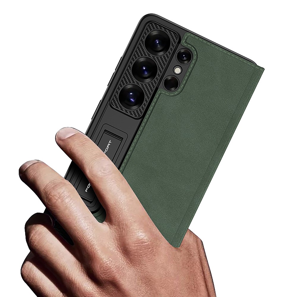 GKK GKK Samsung Galaxy S26 Ultra Fodral Kickstand Läder Svart - Teknikhallen.se