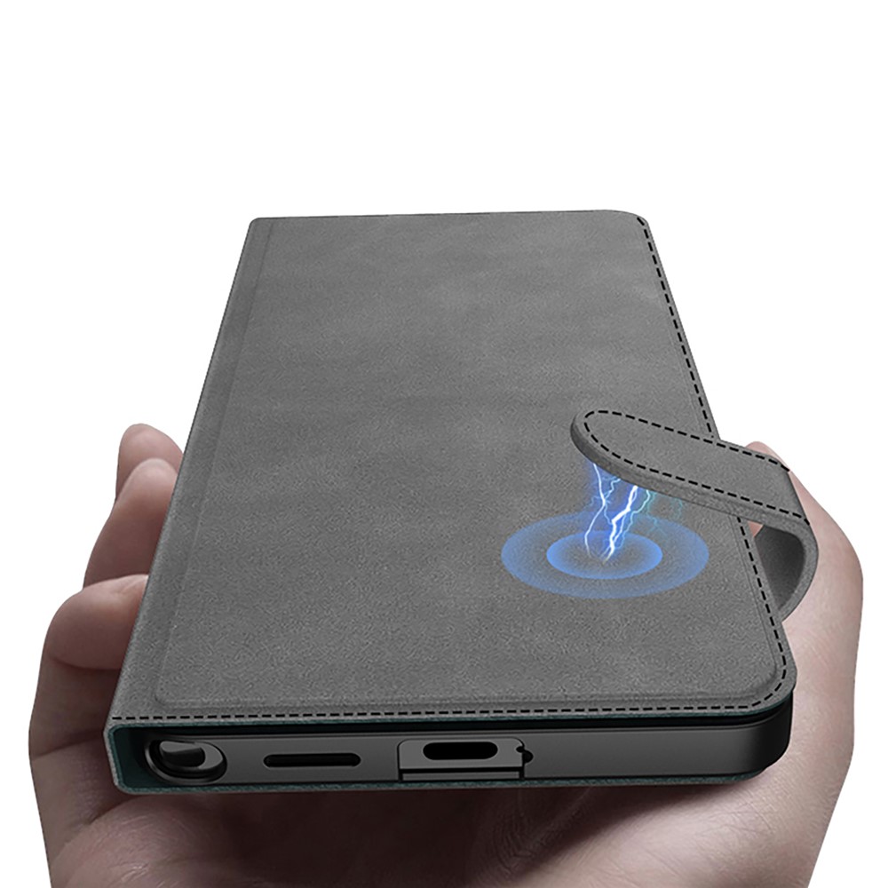 GKK GKK Samsung Galaxy S26 Ultra Fodral Kickstand Läder Grå - Teknikhallen.se