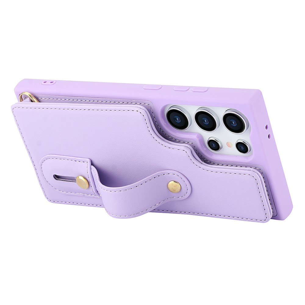  Samsung Galaxy S26 Ultra Skal Multifunktionellt Läder Lila - Teknikhallen.se