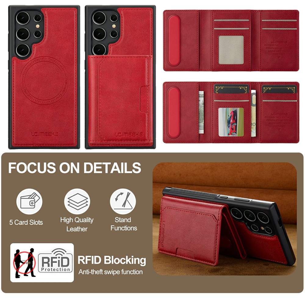 LC.IMEEKE LC.IMEEKE Galaxy S26 Ultra Skal MagSafe Avtagbart Kortfack - Teknikhallen.se