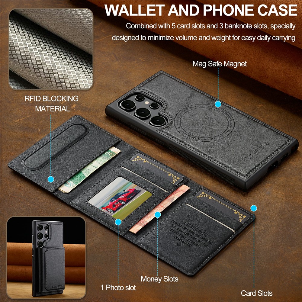 LC.IMEEKE LC.IMEEKE Galaxy S26 Ultra Skal MagSafe Avtagbart Kortfack - Teknikhallen.se