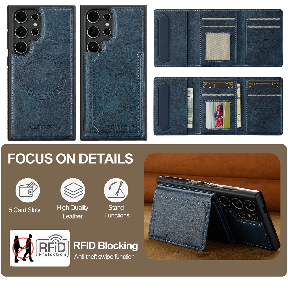 LC.IMEEKE LC.IMEEKE Galaxy S26 Ultra Skal MagSafe Avtagbart Kortfack - Teknikhallen.se