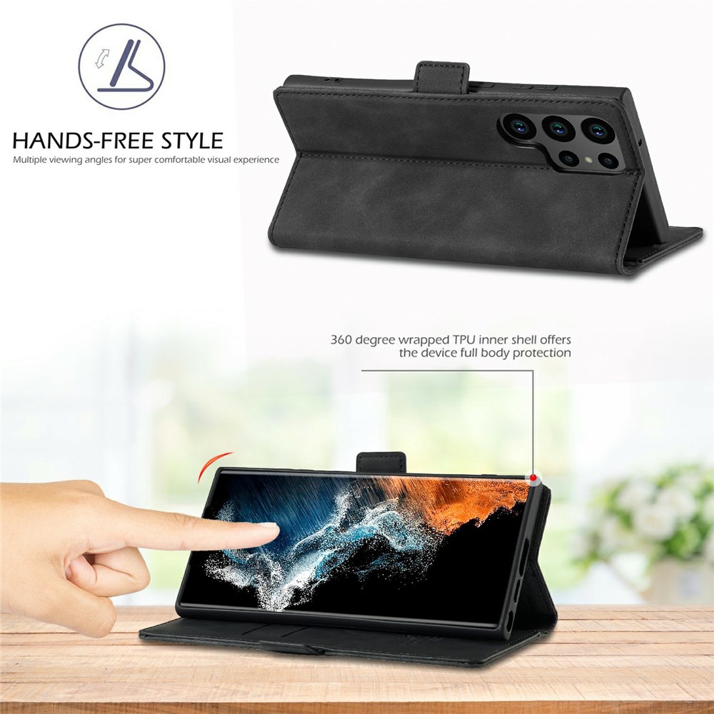 LC.IMEEKE LC.IMEEKE Samsung Galaxy S26 Ultra Fodral Läder Svart - Teknikhallen.se