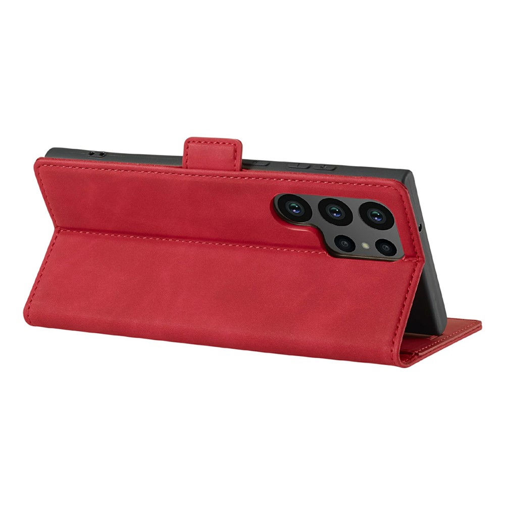 LC.IMEEKE LC.IMEEKE Samsung Galaxy S26 Ultra Fodral Läder Röd - Teknikhallen.se