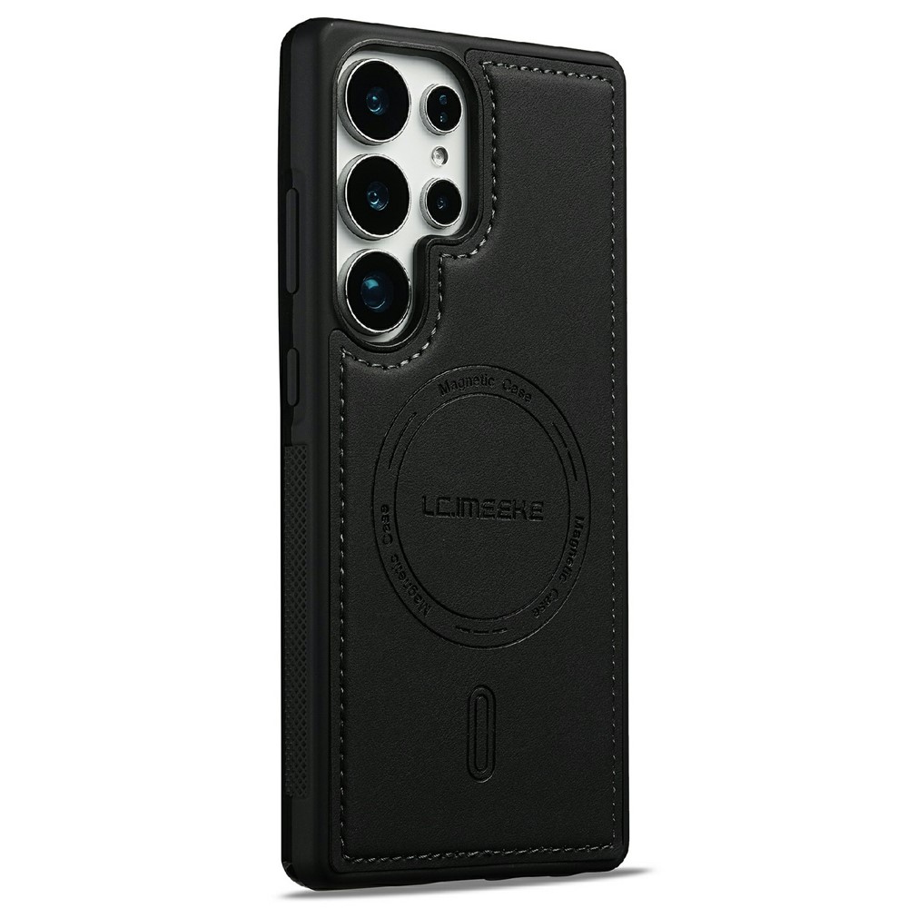 LC.IMEEKE LC.IMEEKE Samsung Galaxy S26 Ultra Skal MagSafe Läder Svart - Teknikhallen.se