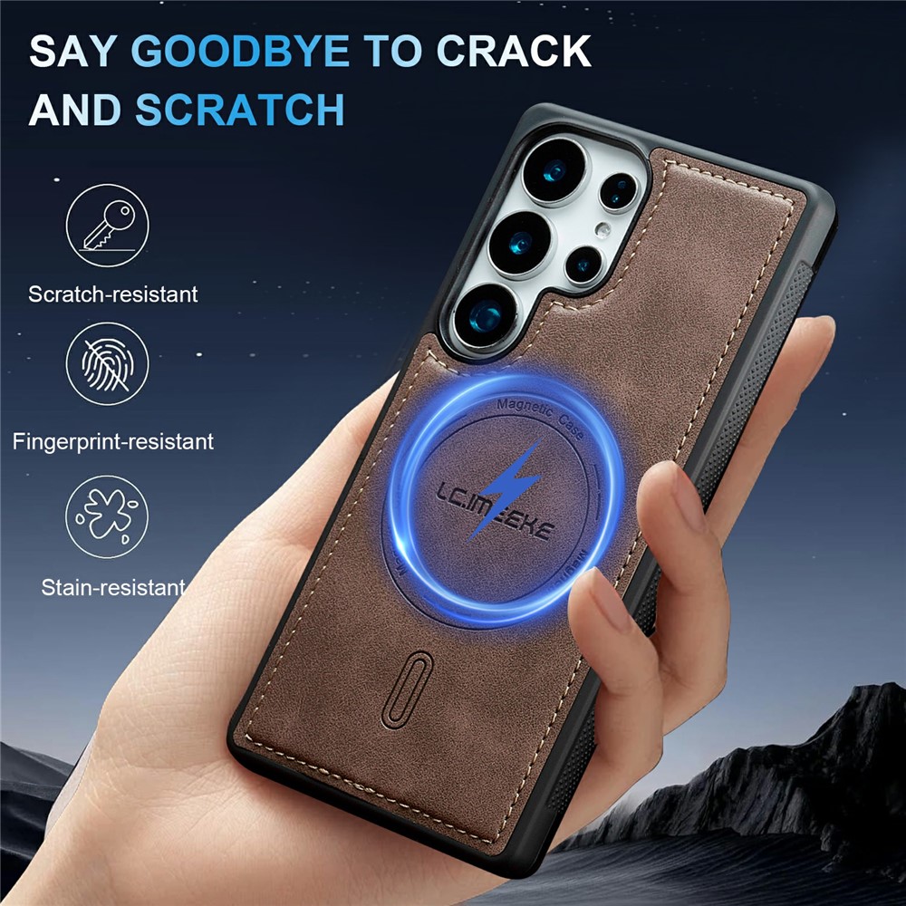 LC.IMEEKE LC.IMEEKE Samsung Galaxy S26 Ultra Skal MagSafe Läder - Teknikhallen.se