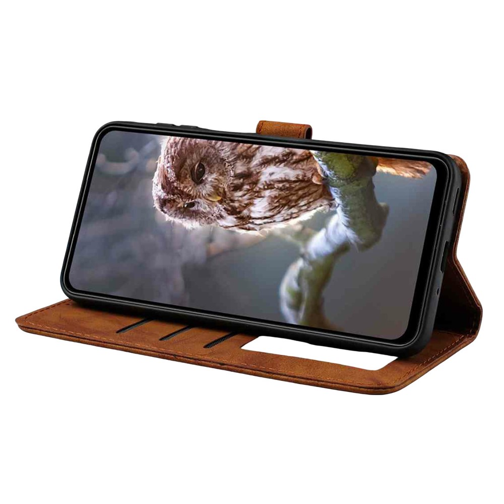  Samsung Galaxy S26 Fodral Fjäril Tryck Brun - Teknikhallen.se