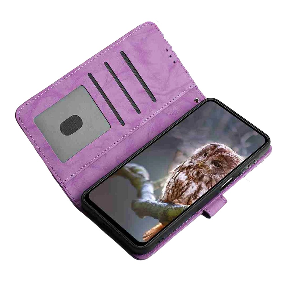  Samsung Galaxy S26 Fodral Fjäril Tryck Lila - Teknikhallen.se