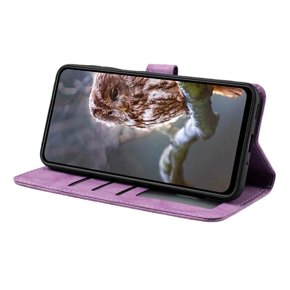  Samsung Galaxy S26 Fodral Fjäril Tryck Lila - Teknikhallen.se