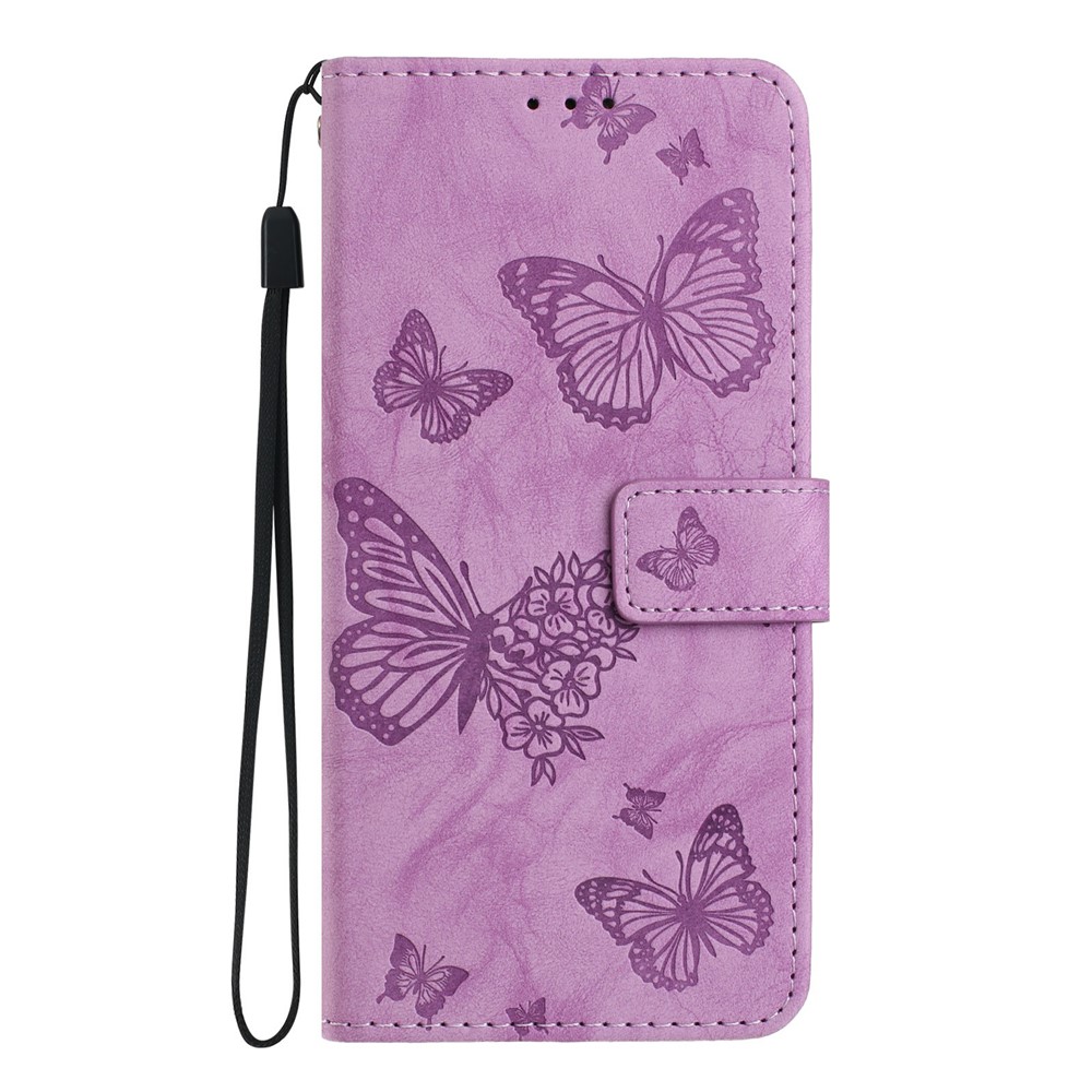  Samsung Galaxy S26 Fodral Fjäril Tryck Lila - Teknikhallen.se
