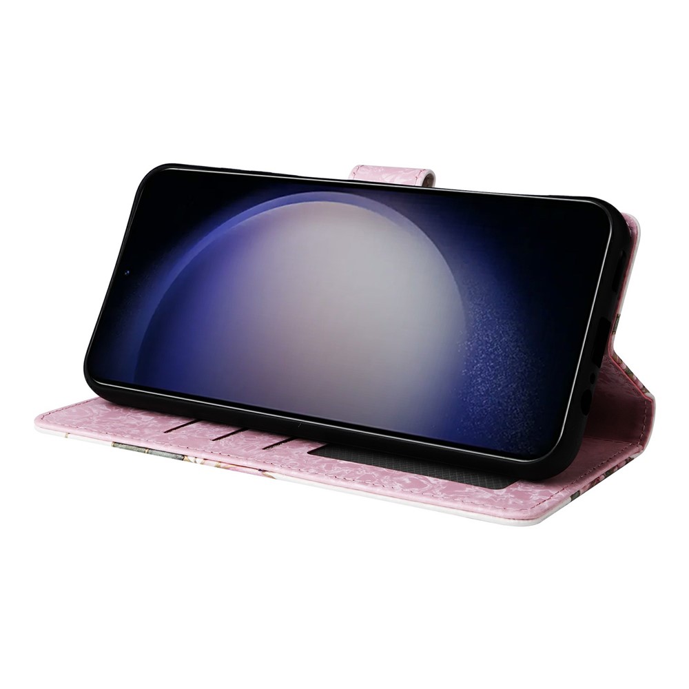  Samsung Galaxy S26 Fodral RFID Rosa Blommor - Teknikhallen.se