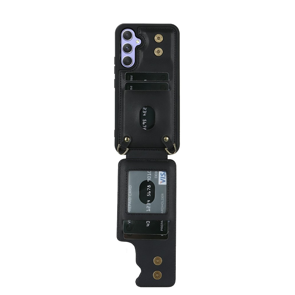  Samsung Galaxy S26 Skal Multifunktionellt Läder Svart - Teknikhallen.se