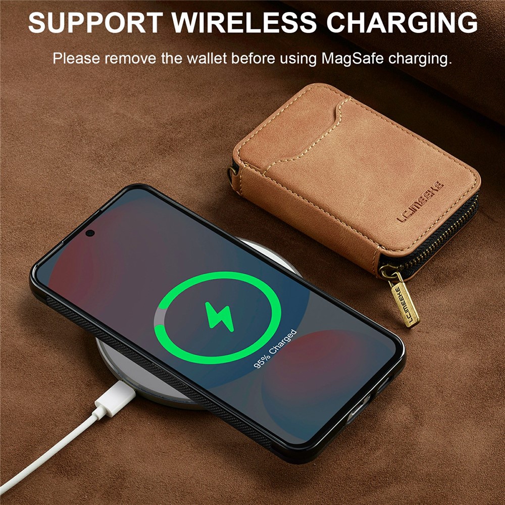 LC.IMEEKE LC.IMEEKE Galaxy S26 Skal Avtagbar Korthållare Brun - Teknikhallen.se