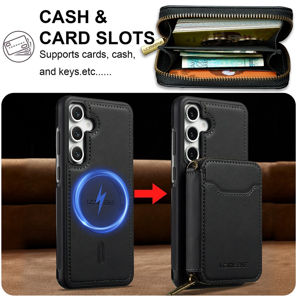 LC.IMEEKE LC.IMEEKE Galaxy S26 Skal Avtagbar Korthållare Svart - Teknikhallen.se