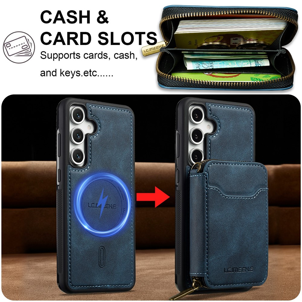 LC.IMEEKE LC.IMEEKE Galaxy S26 Skal Avtagbar Korthållare Blå - Teknikhallen.se