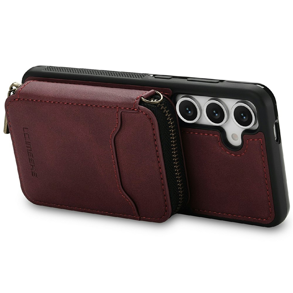 LC.IMEEKE LC.IMEEKE Galaxy S26 Skal Avtagbar Korthållare Röd - Teknikhallen.se