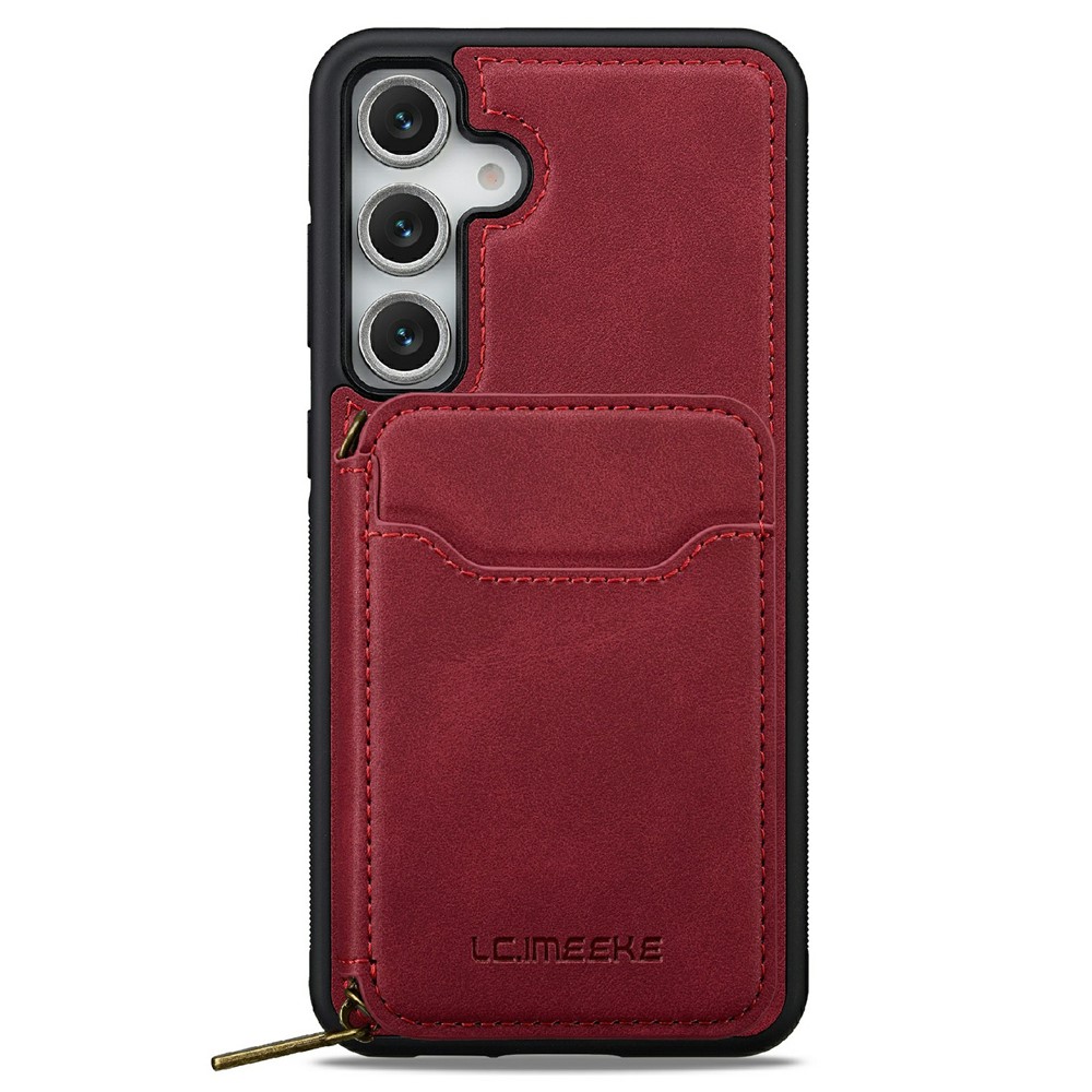 LC.IMEEKE LC.IMEEKE Galaxy S26 Skal Avtagbar Korthållare Röd - Teknikhallen.se