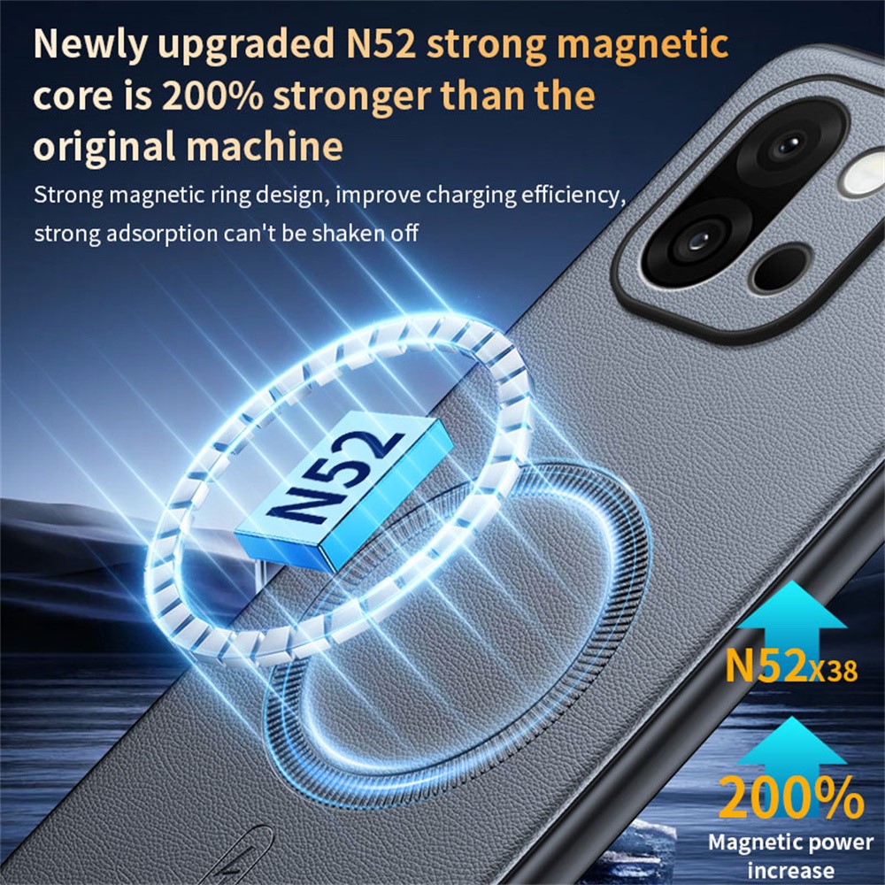  OnePlus 15 Skal MagSafe Läder Svart - Teknikhallen.se