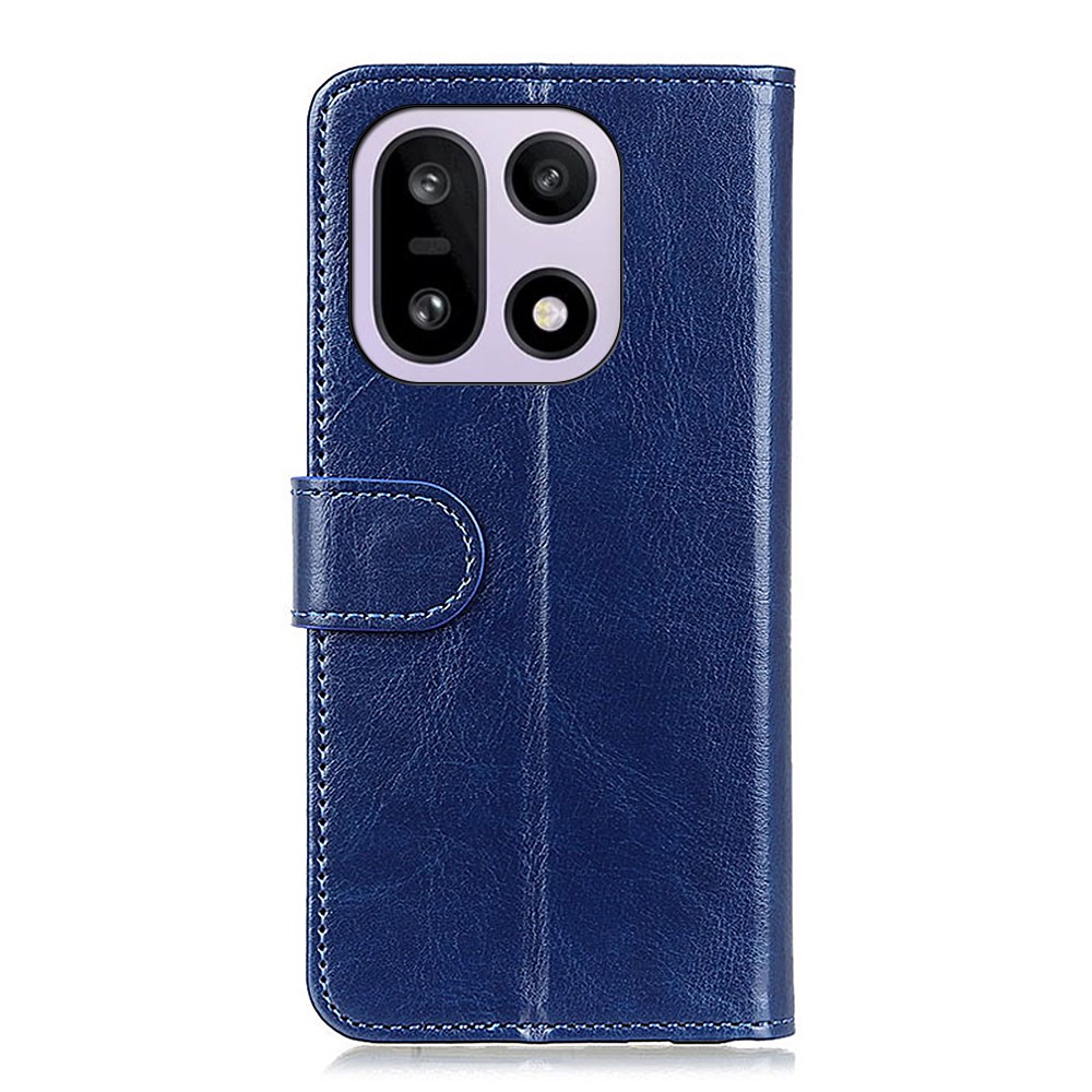  OnePlus 15 Fodral Crazy Horse Läder Blå - Teknikhallen.se