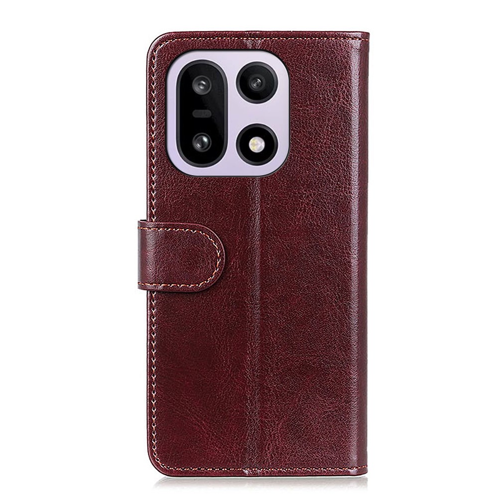  OnePlus 15 Fodral Crazy Horse Läder Brun - Teknikhallen.se