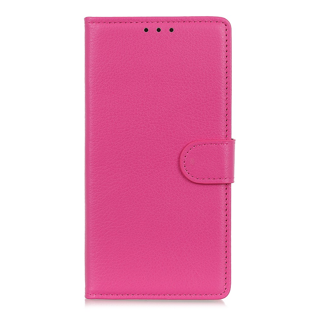  Motorola Edge 70 Fodral Litchi Läder Rosa - Teknikhallen.se