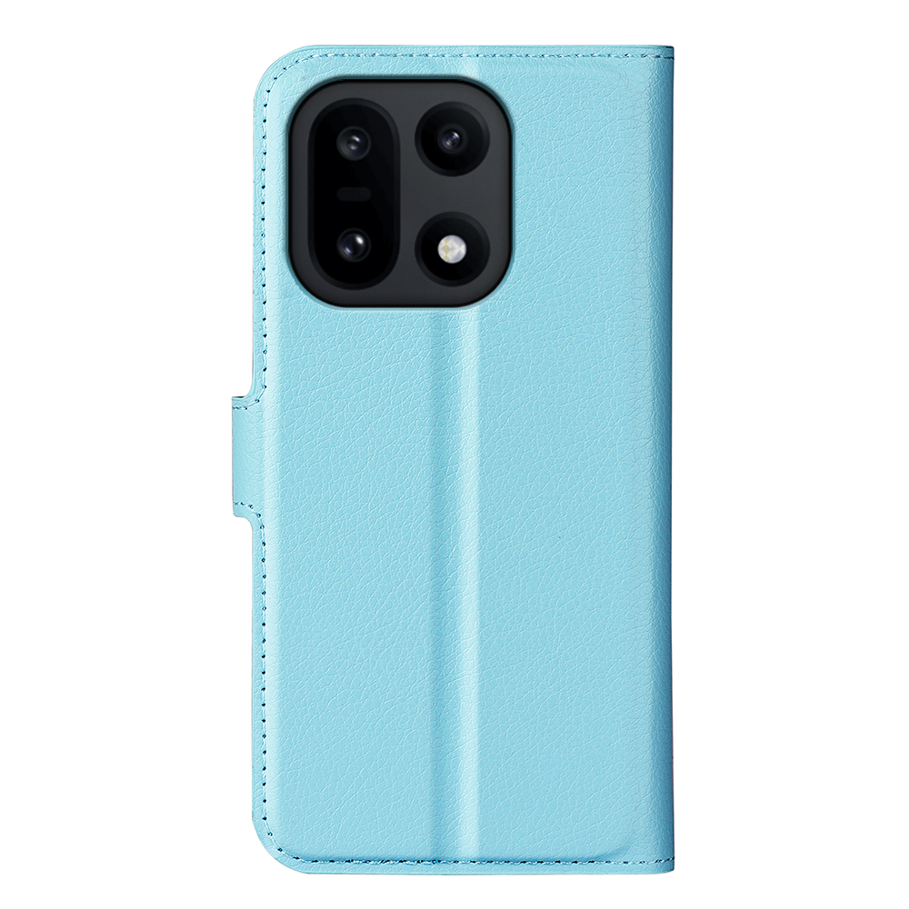  OnePlus 15 Fodral Litchi Läder Blå - Teknikhallen.se