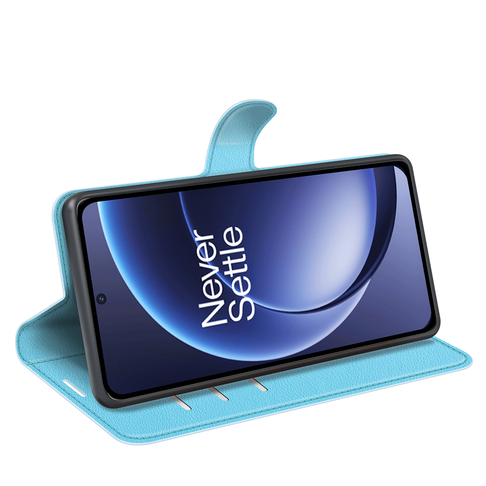  OnePlus 15 Fodral Litchi Läder Blå - Teknikhallen.se