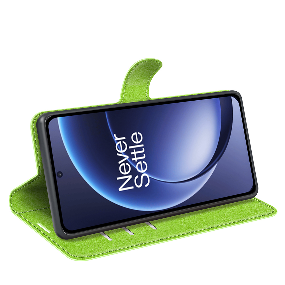  OnePlus 15 Fodral Litchi Läder Grön - Teknikhallen.se