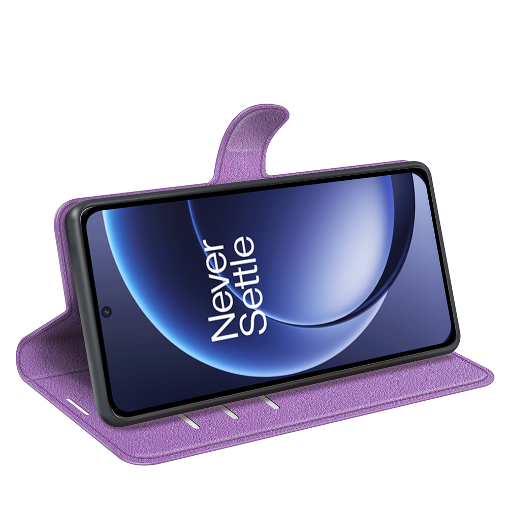  OnePlus 15 Fodral Litchi Läder Lila - Teknikhallen.se