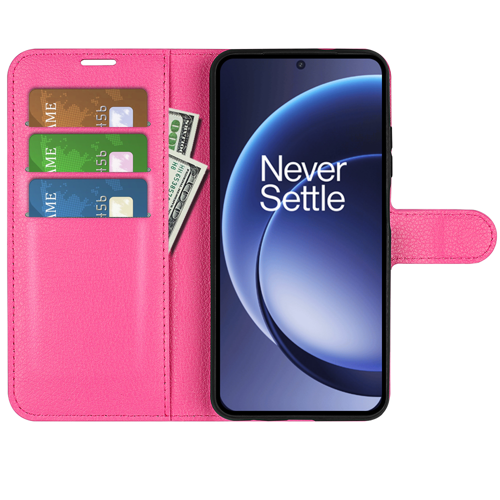  OnePlus 15 Fodral Litchi Läder Rosa - Teknikhallen.se