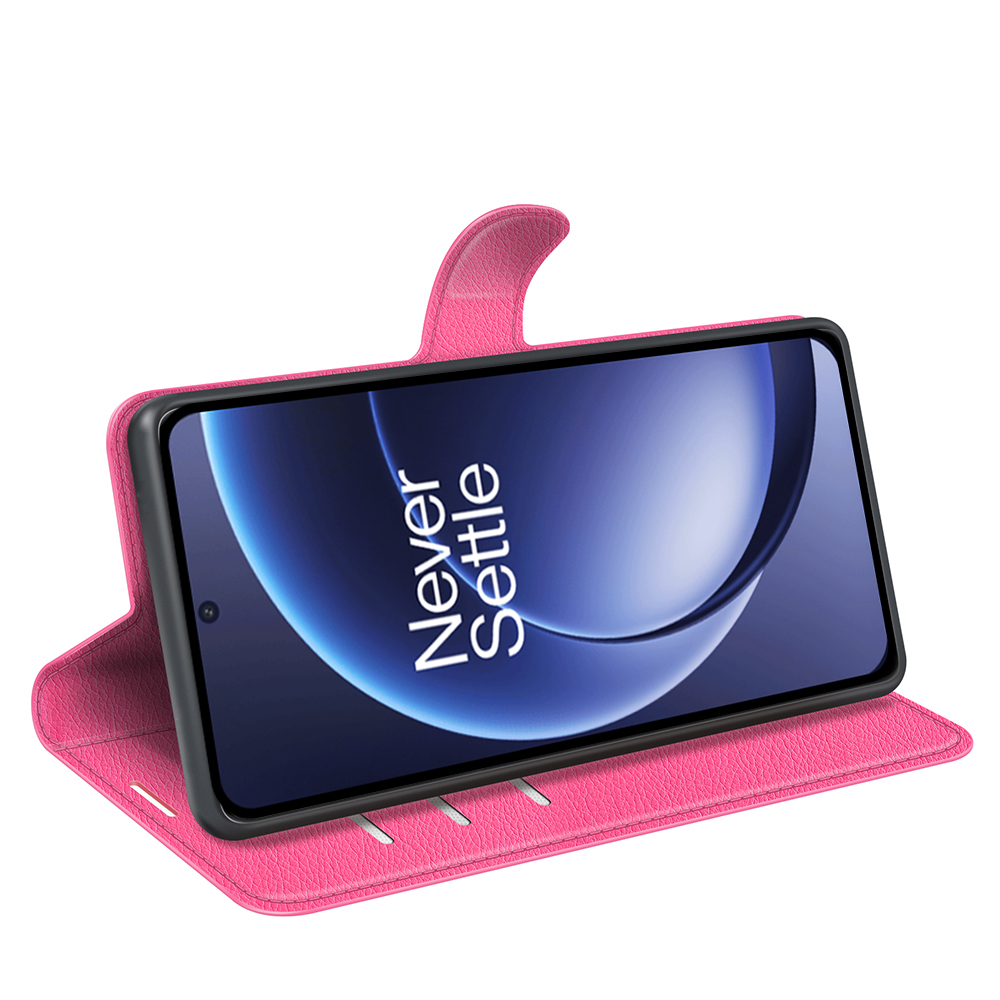  OnePlus 15 Fodral Litchi Läder Rosa - Teknikhallen.se