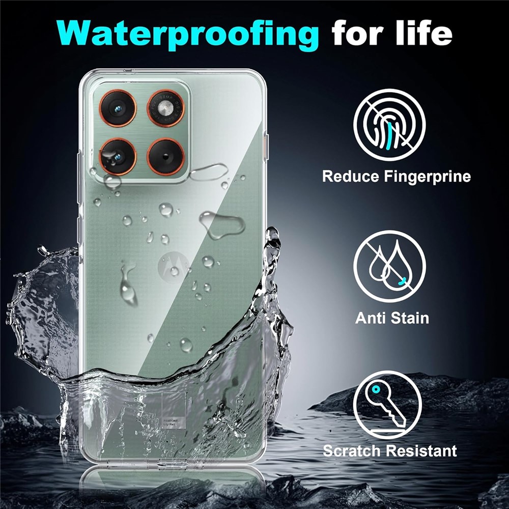  Motorola Edge 70 Skal TPU Inkl. Skärmskydd Härdat Glas - Teknikhallen.se
