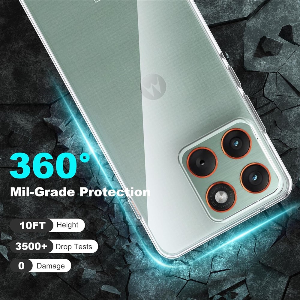  Motorola Edge 70 Skal TPU Inkl. Skärmskydd Härdat Glas - Teknikhallen.se