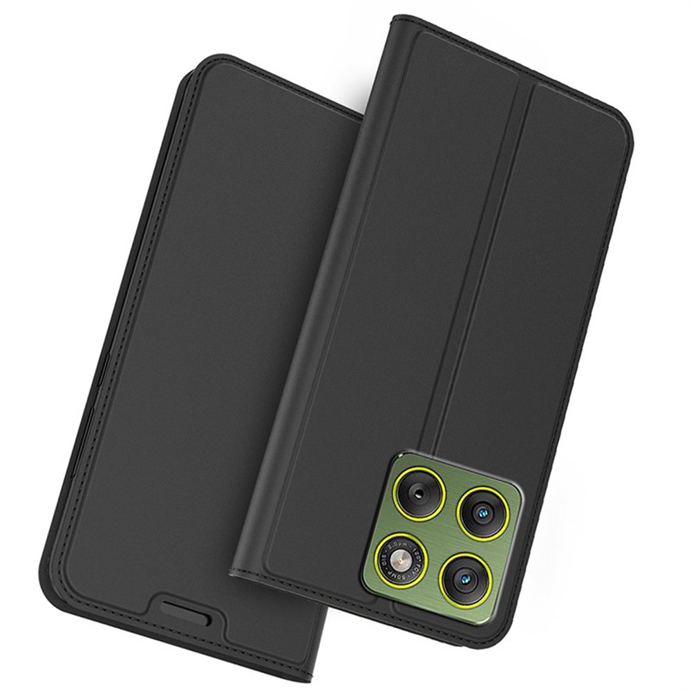  Motorola Edge 70 Fodral Flip Läder Svart - Teknikhallen.se