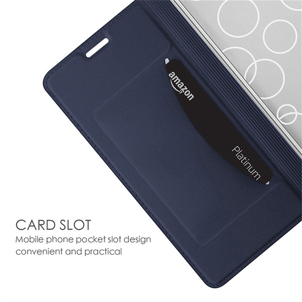  Motorola Edge 70 Fodral Flip Läder Blå - Teknikhallen.se