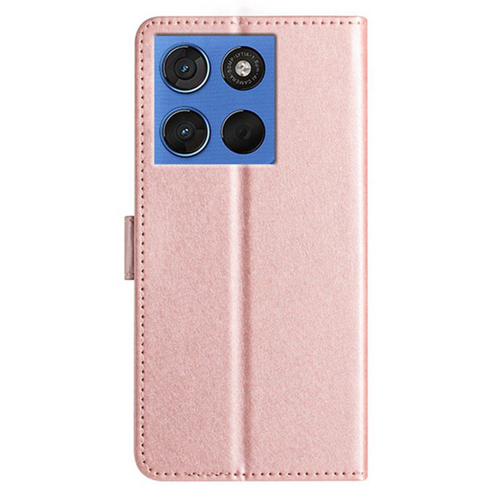  Motorola Edge 70 Fodral Läder Roséguld - Teknikhallen.se