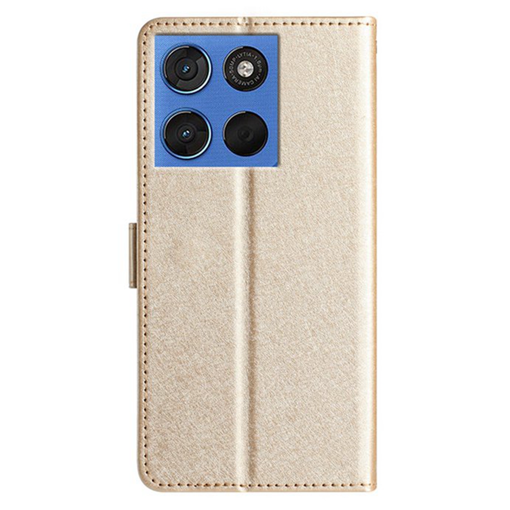  Motorola Edge 70 Fodral Läder Guld - Teknikhallen.se