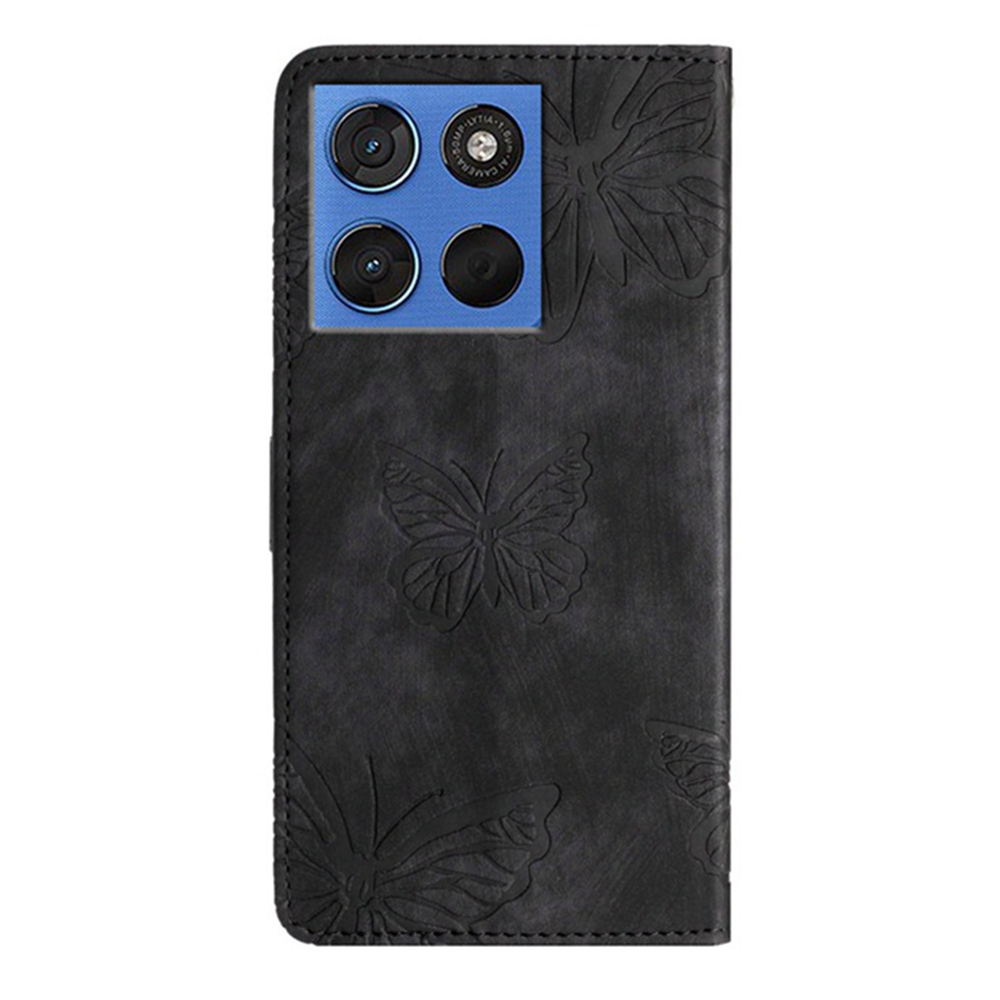  Motorola Edge 70 Fodral Med Fjäril Tryck Svart - Teknikhallen.se